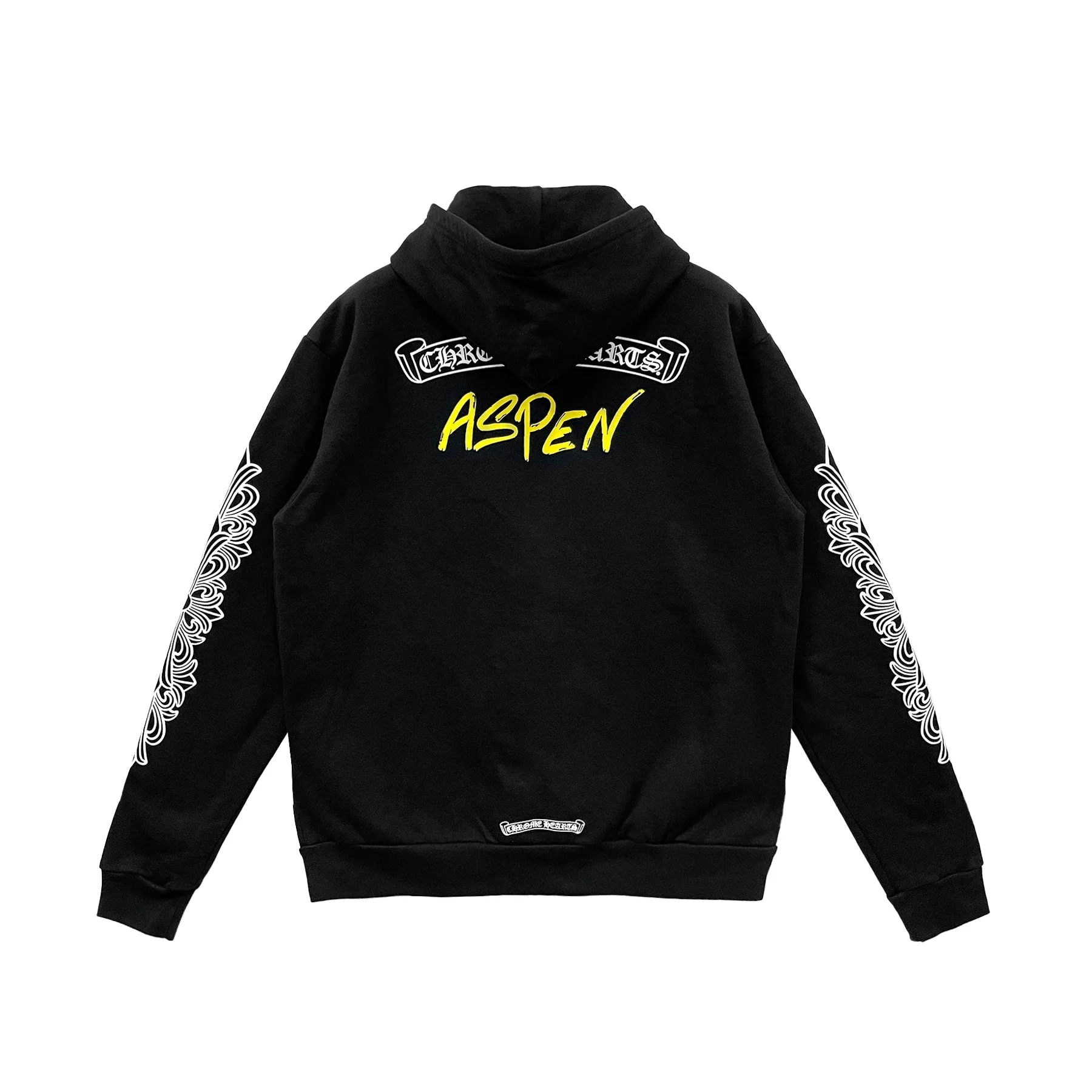 123d2d0d-c62c-4de9-89e3-121474d8e66c.webp Chrome Hearts Aspen Exclusive Floral Sleeve Zip Up Hoodie - Image 1