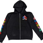 Black CH Script Multicolor Cross Hoodie