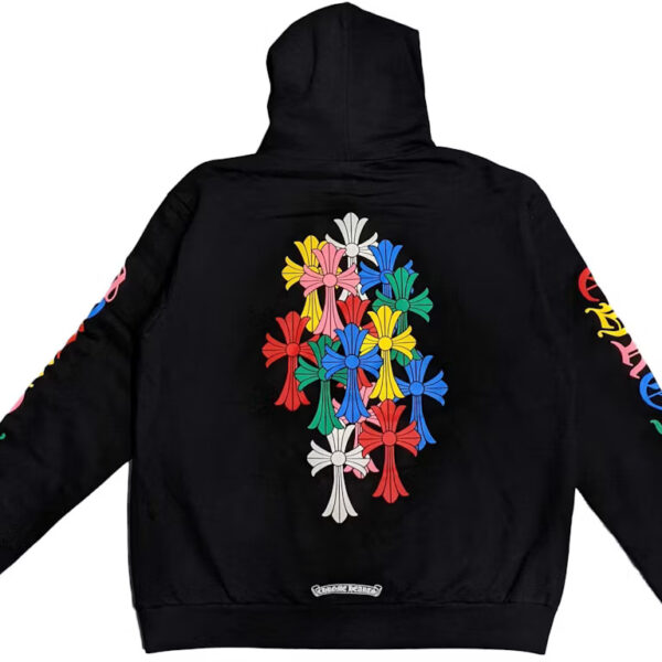 Multicolor Cross Cemetery Zip Up Hoodie