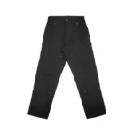 Chrome Hearts Double Knee Canvas Black Carpenter Pants