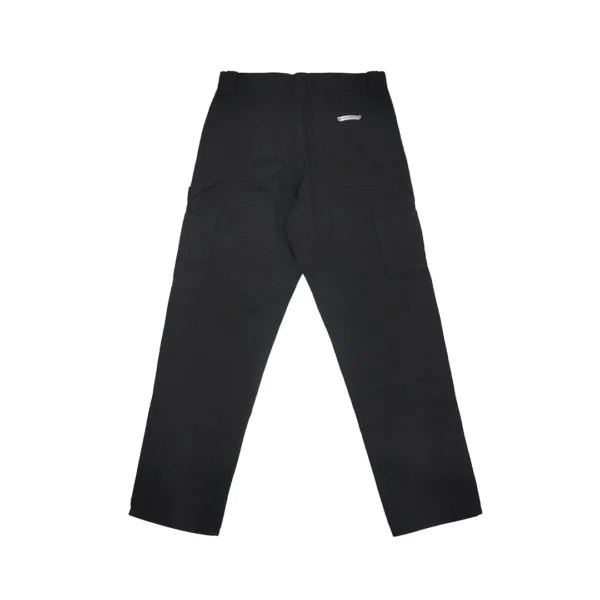 Chrome Hearts Double Knee Canvas Black Carpenter Pants